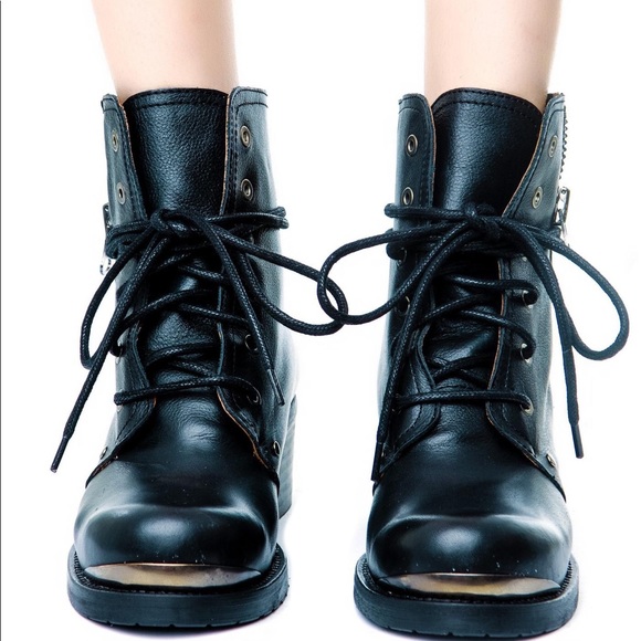 Sixtyseven Shoes - sixtyseven Combat boot stud leather steel toe punk